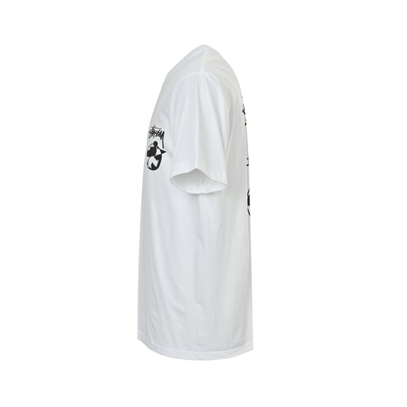 Stüssy Cream Short Sleeve T-Shirt with Logo Print view