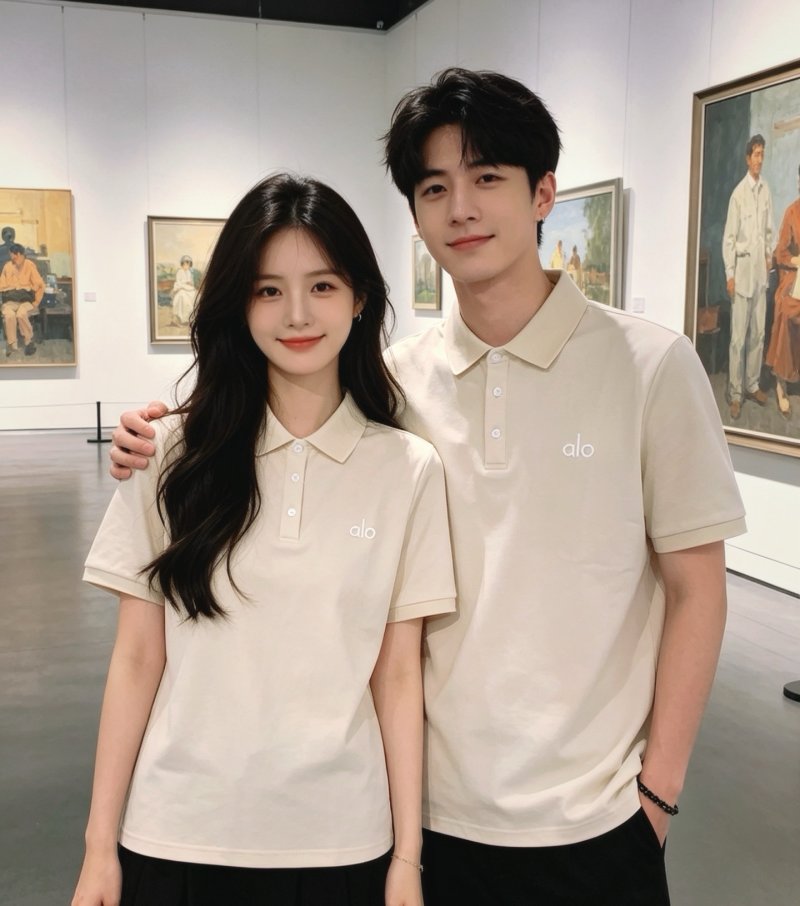 Alo White Short-Sleeve Polo Shirt view