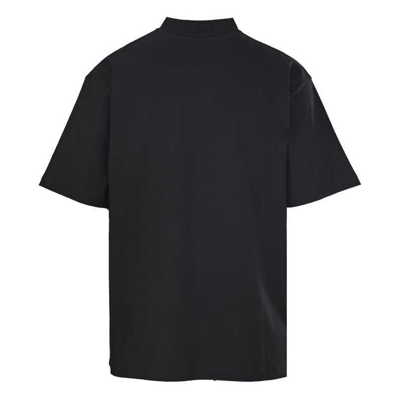 Black Graphic Print Oversized T-Shirt with Colorful Eye Design view