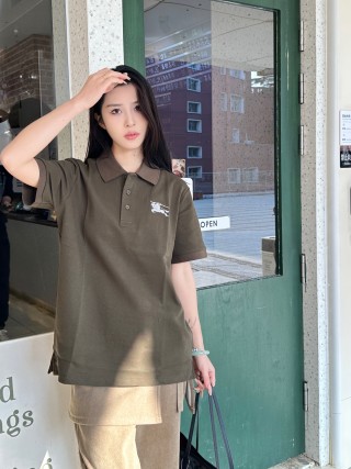 Burberry Olive Green Polo Short Sleeve Shirt view 6