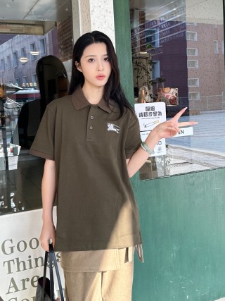 Burberry Olive Green Polo Short Sleeve Shirt view 7
