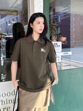 Burberry Olive Green Polo Short Sleeve Shirt view 8