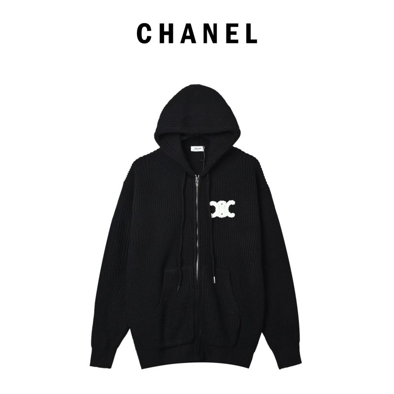 Essentials Black Ribbed Zip Hoodie view
