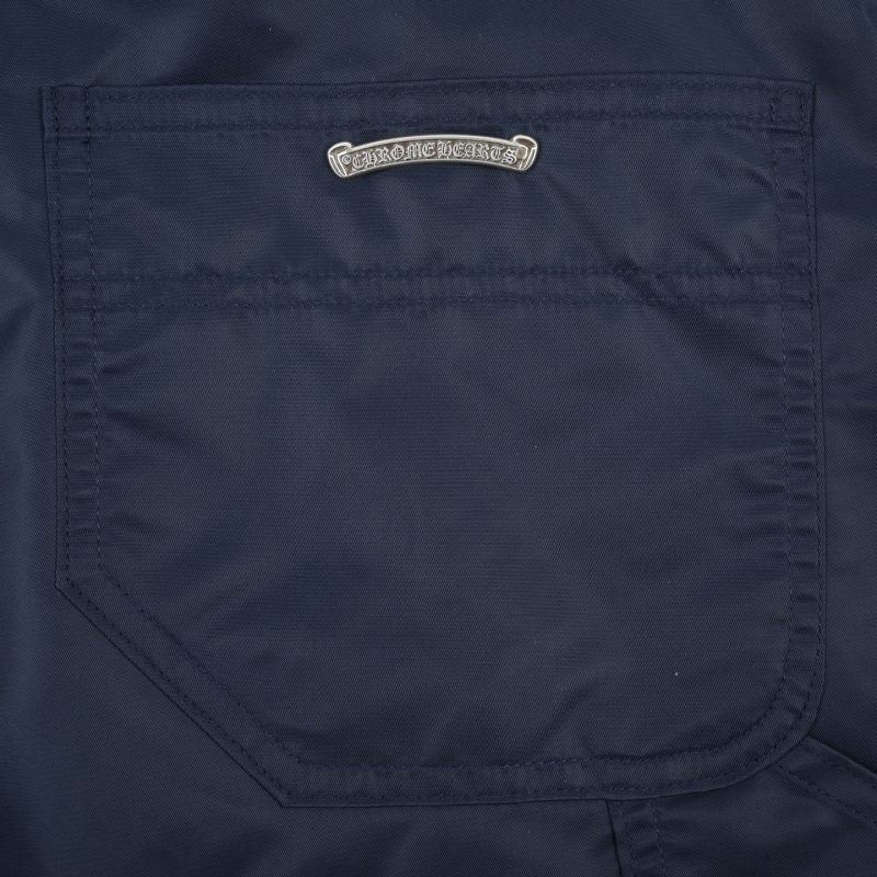 Navy & Black Color-Block Cargo Pants view