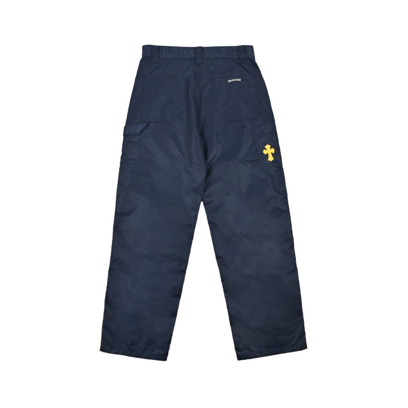Navy & Black Color-Block Cargo Pants view