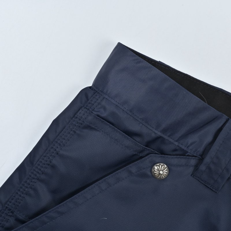 Navy & Black Color-Block Cargo Pants view