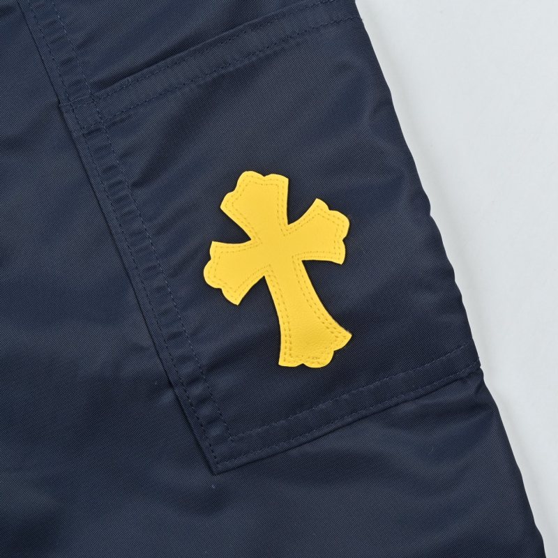 Navy & Black Color-Block Cargo Pants view