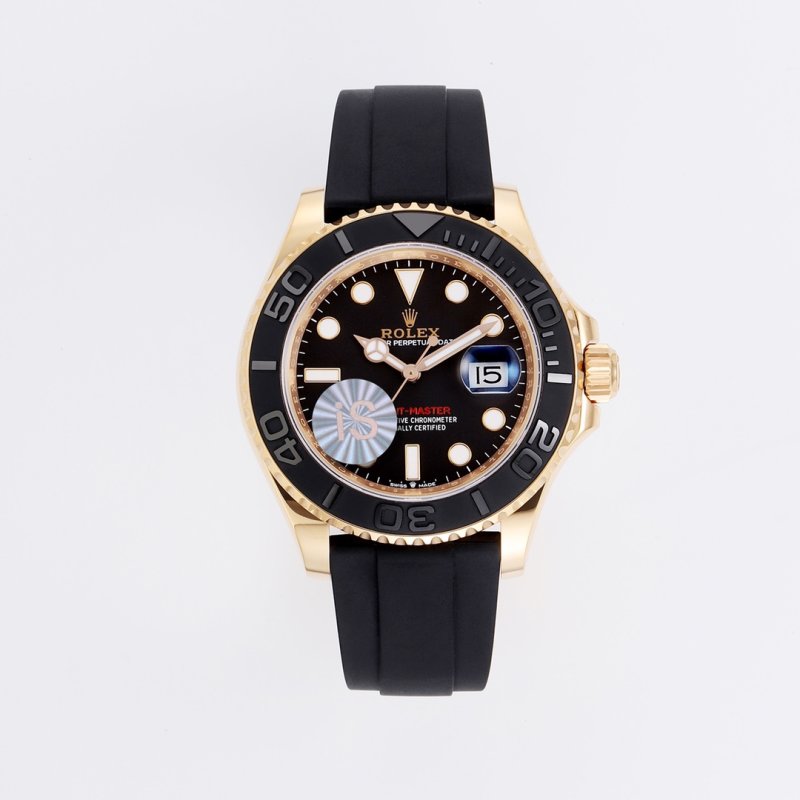 Rolex Yacht-Master 42mm Gold Black Dial Watch