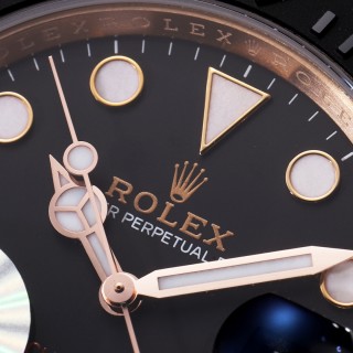 Rolex Yacht-Master 42mm Gold Black Dial Watch view 2