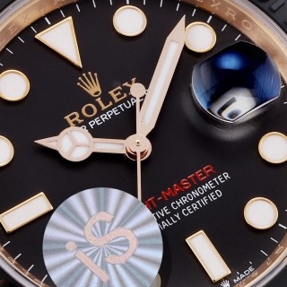 Rolex Yacht-Master 42mm Gold Black Dial Watch view 4