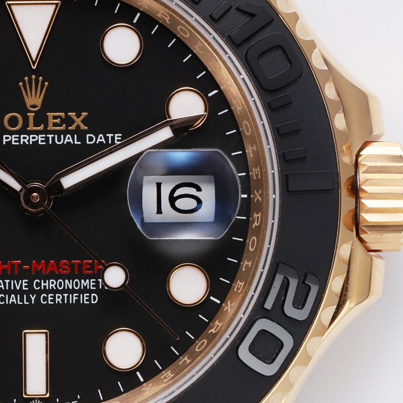 Rolex Yacht-Master 42mm Gold Black Dial Watch view