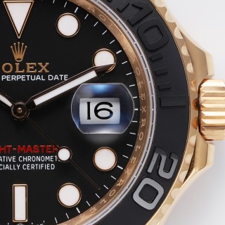 Rolex Yacht-Master 42mm Gold Black Dial Watch view 5