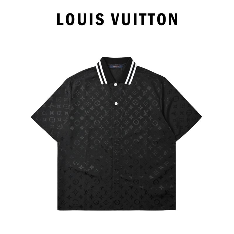 Louis Vuitton Monogram Polo Shirt Black view