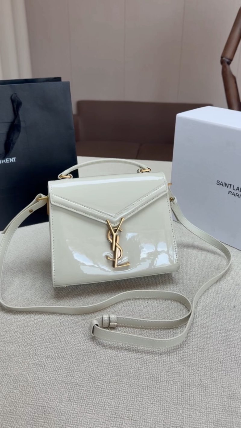 Saint Laurent Cassandra Top Handle Bag Cream
