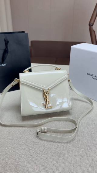Saint Laurent Cassandra Top Handle Bag Cream