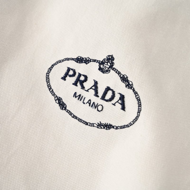 Prada White Long-Sleeve Button-Up Shirt view