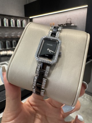 Chanel Première Ceramic Black & White Diamond Watch