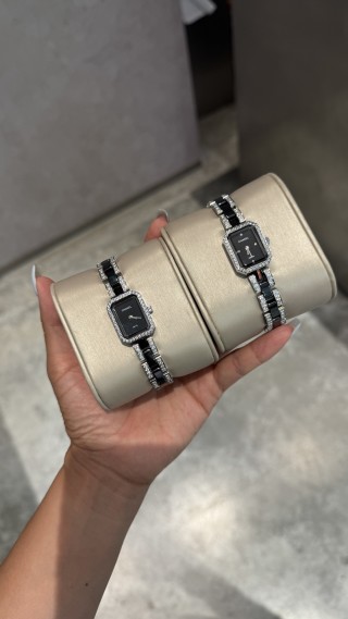 Chanel Première Ceramic Black & White Diamond Watch view 6
