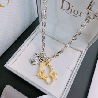 Dior Vintage Charm Silver Chain Necklace view 3