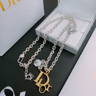 Dior Vintage Charm Silver Chain Necklace view 5