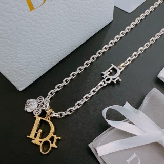 Dior Vintage Charm Silver Chain Necklace view 6