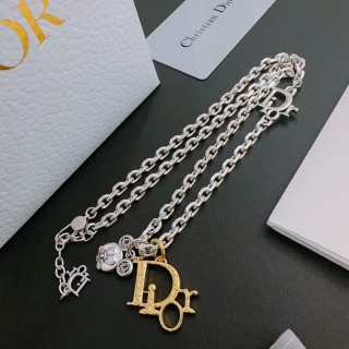 Dior Vintage Charm Silver Chain Necklace view 8