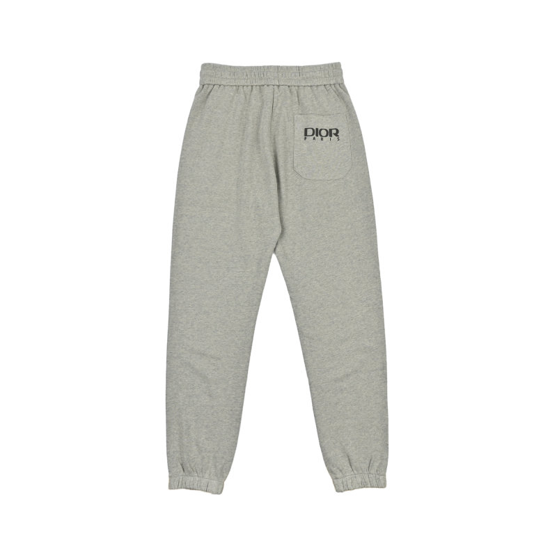 Dior Grey Joggers with Multi-Logo Print view