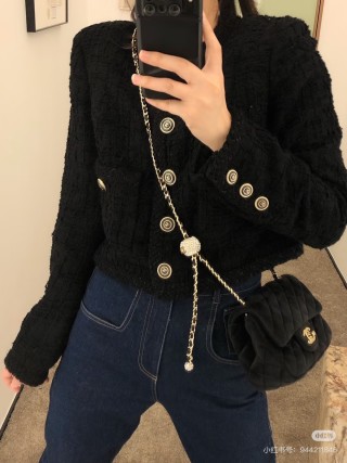 Velvet Pearl Ball Chain Shoulder Bag - Burgundy view 6