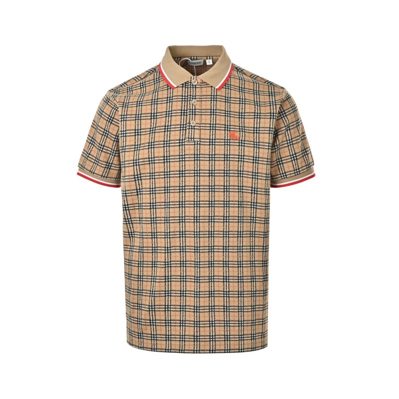 Beige Plaid Short Sleeve Shirt view