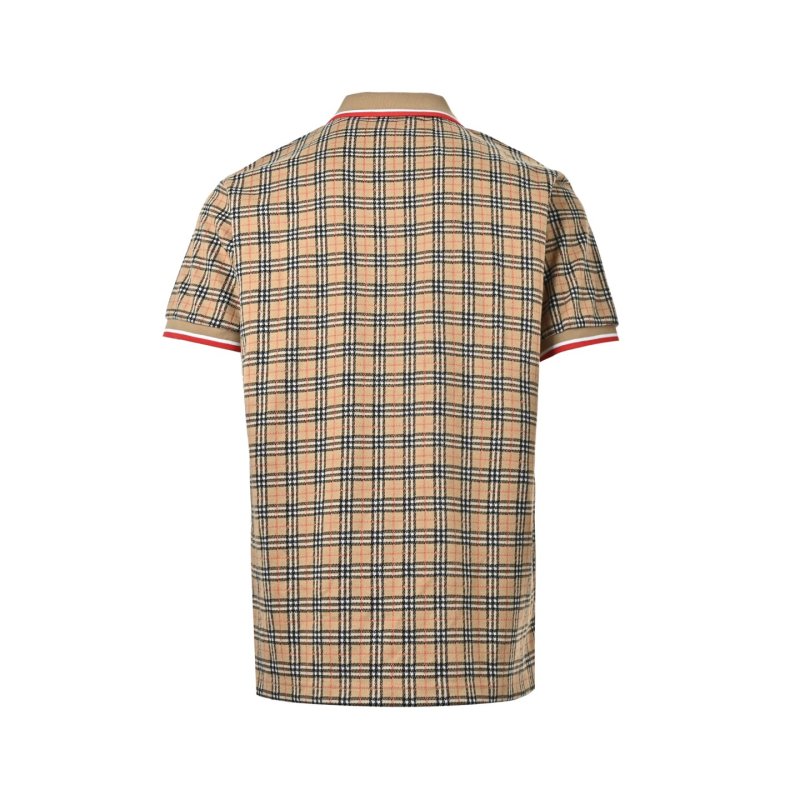 Beige Plaid Short Sleeve Shirt view
