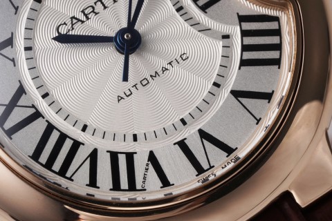 Cartier Ballon Bleu 33mm Rose Gold Roman Numeral Watch view 5