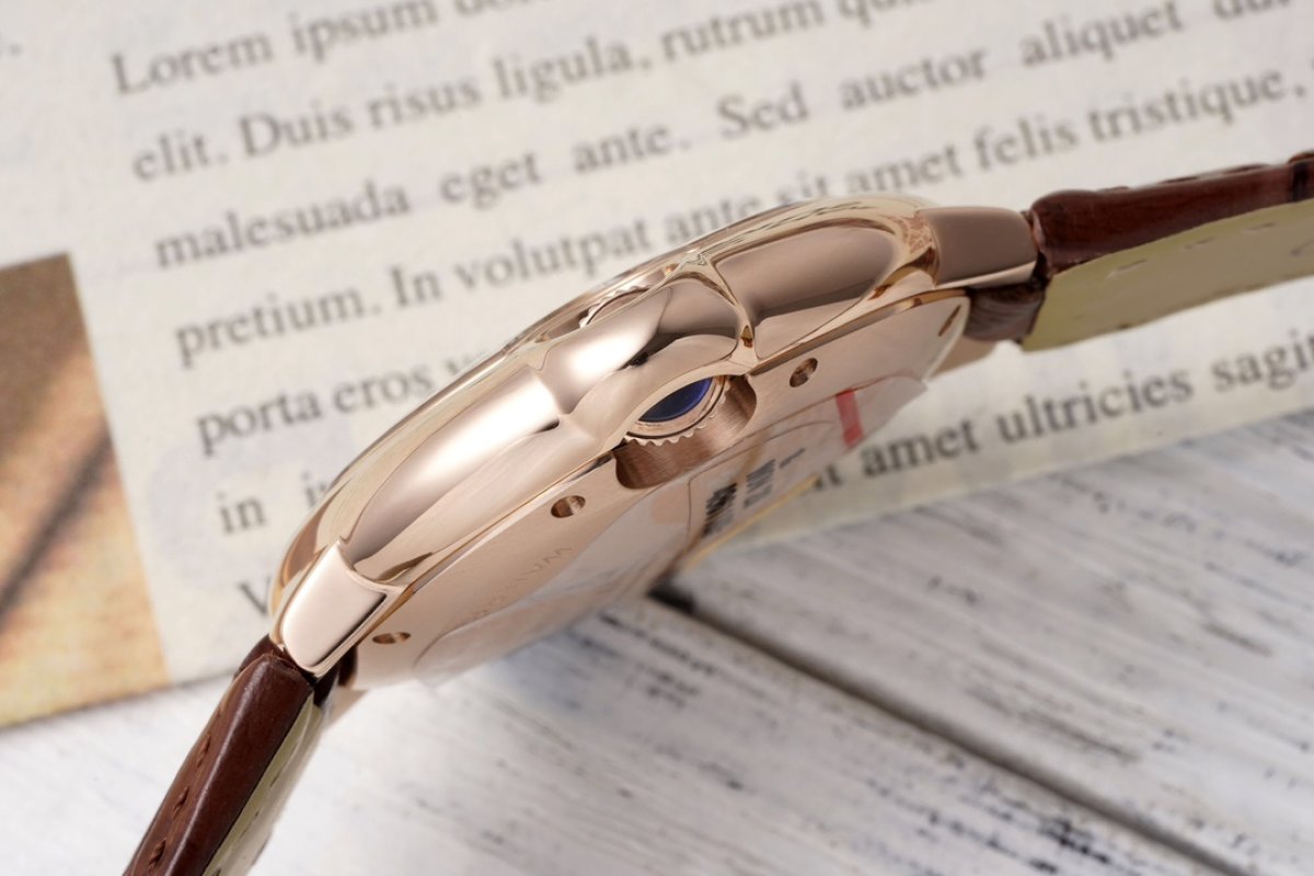Cartier Ballon Bleu 33mm Rose Gold Roman Numeral Watch view
