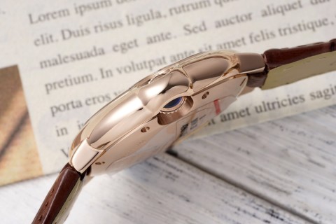 Cartier Ballon Bleu 33mm Rose Gold Roman Numeral Watch view 7