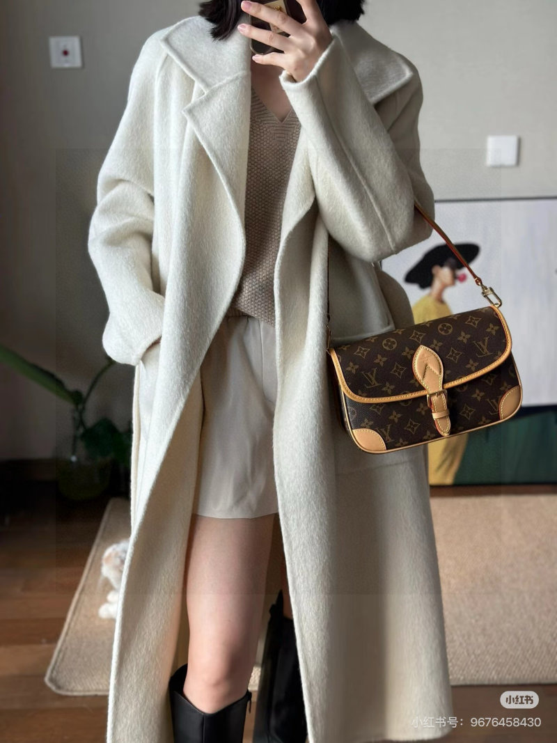 Louis Vuitton Monogram Canvas Shoulder Bag with Leather Trim view