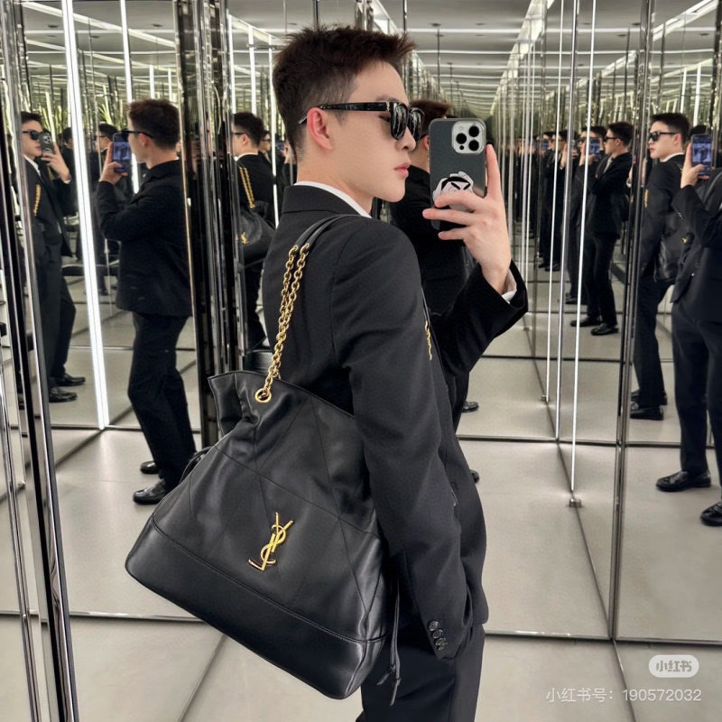 Saint Laurent Black Leather Chain Shoulder Bag view