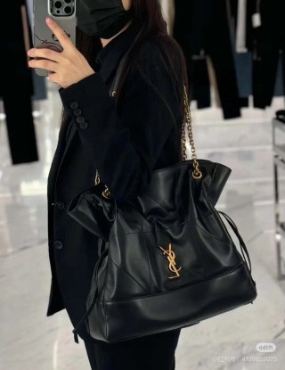 Saint Laurent Black Leather Chain Shoulder Bag view 5