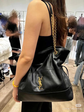 Saint Laurent Black Leather Chain Shoulder Bag view 6