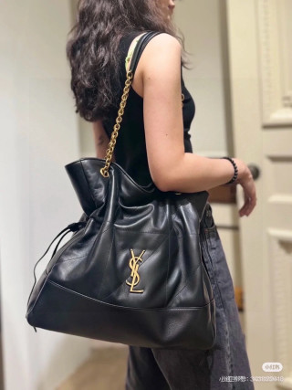 Saint Laurent Black Leather Chain Shoulder Bag view 7