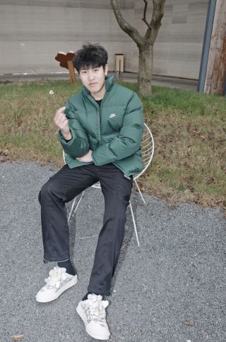 Nike Puffer Down Jacket Forest Green view 4