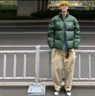 Nike Puffer Down Jacket Forest Green view 5