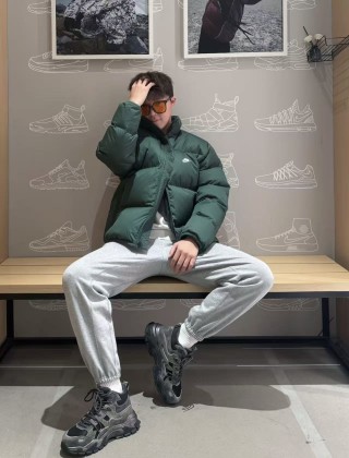 Nike Puffer Down Jacket Forest Green view 6