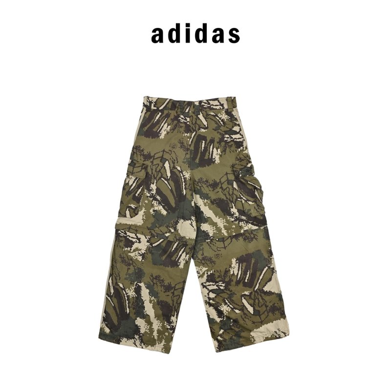 Adidas Camouflage Cargo Pants Khaki Multi-Pocket view