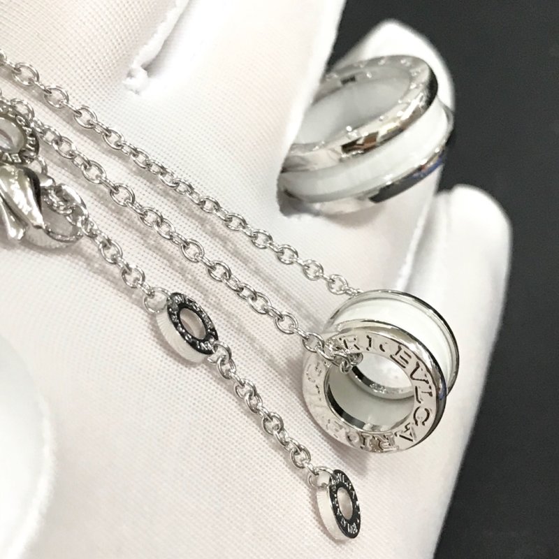 BVLGARI B.Zero1 Ceramic Silver Chain Necklace view