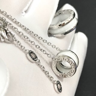BVLGARI B.Zero1 Ceramic Silver Chain Necklace view 3