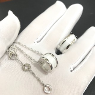 BVLGARI B.Zero1 Ceramic Silver Chain Necklace view 5