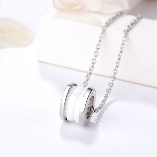 BVLGARI B.Zero1 Ceramic Silver Chain Necklace view 7