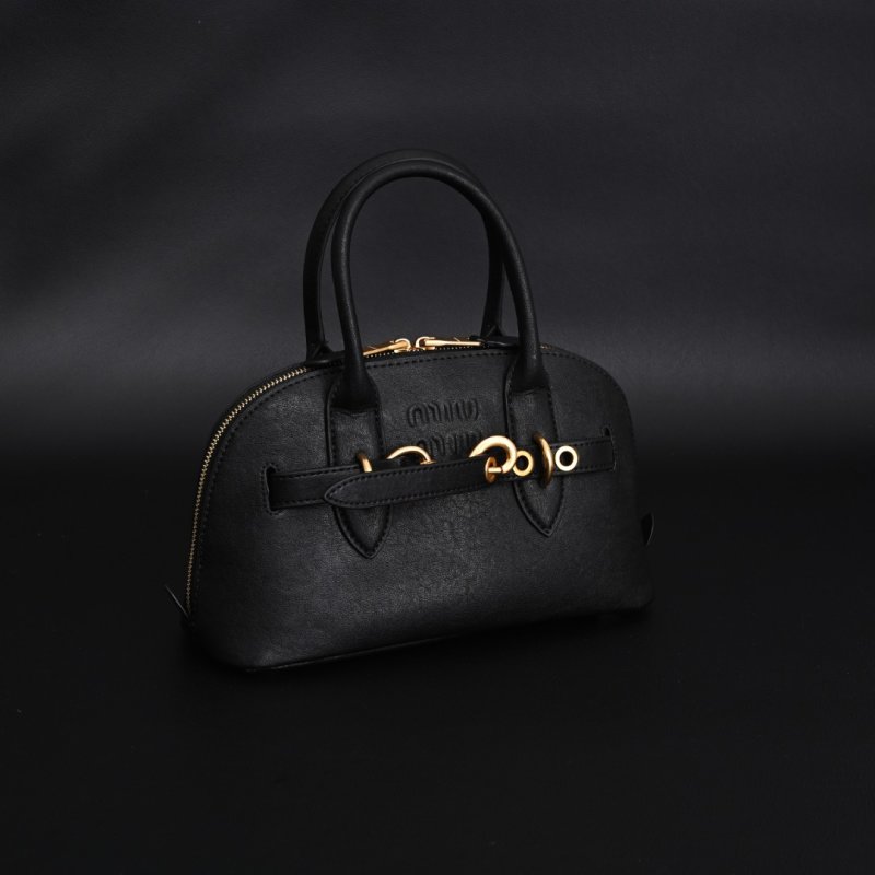 Miu Miu Shell Black Handbag with Gold Hardware view