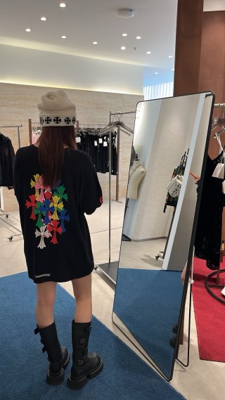 Chrome Hearts Colorful Cross Black T-Shirt view 4