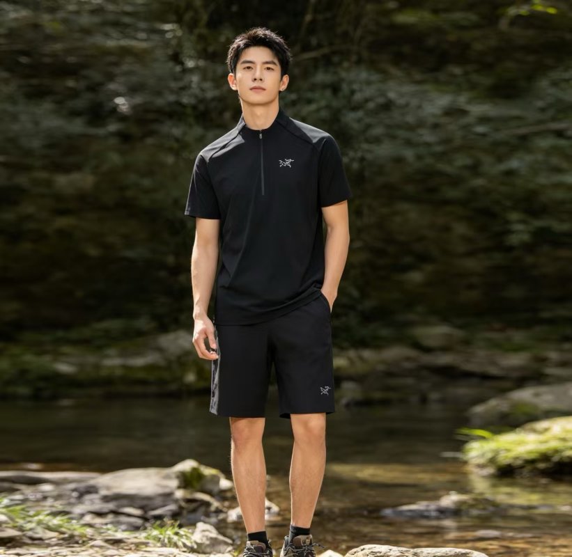 Arcteryx Black Short Sleeve Quarter-Zip T-Shirt view