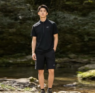 Arcteryx Black Short Sleeve Quarter-Zip T-Shirt view 3